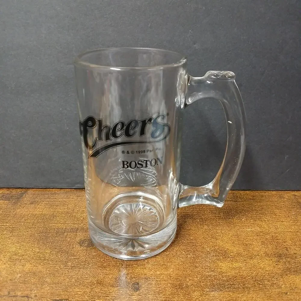 Vintage 1998 Cheers Boston TV Show Bar Themed Glass Beer Mug - Picture 1 of 5